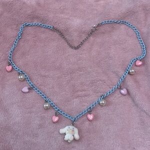 Hot Topic Sanrio Hello kitty and friends cinnamaroll necklace hearts pearls